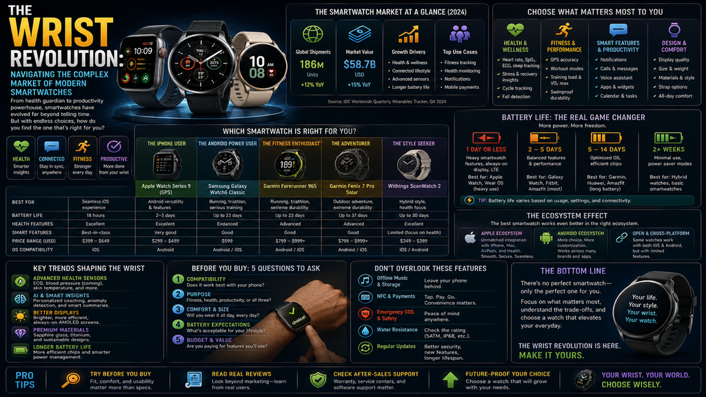 The Wrist Revolution: Navigating the Complex Market of Modern Smartwatches