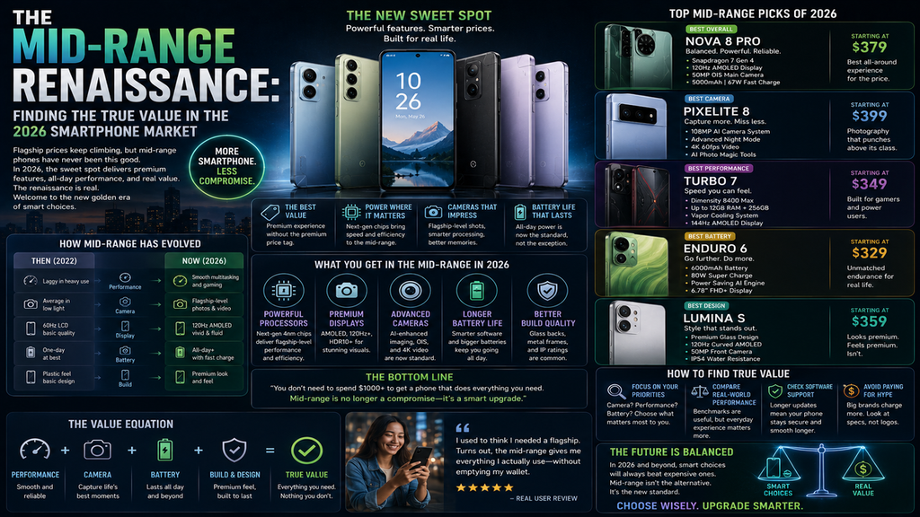 The Mid-Range Renaissance: Finding the True Value in the 2026 Smartphone Market